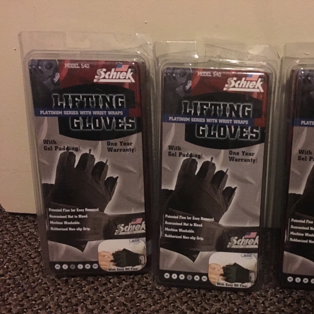 Leather lifting gloves NWT schiek platinum series - Picture 3 of 5